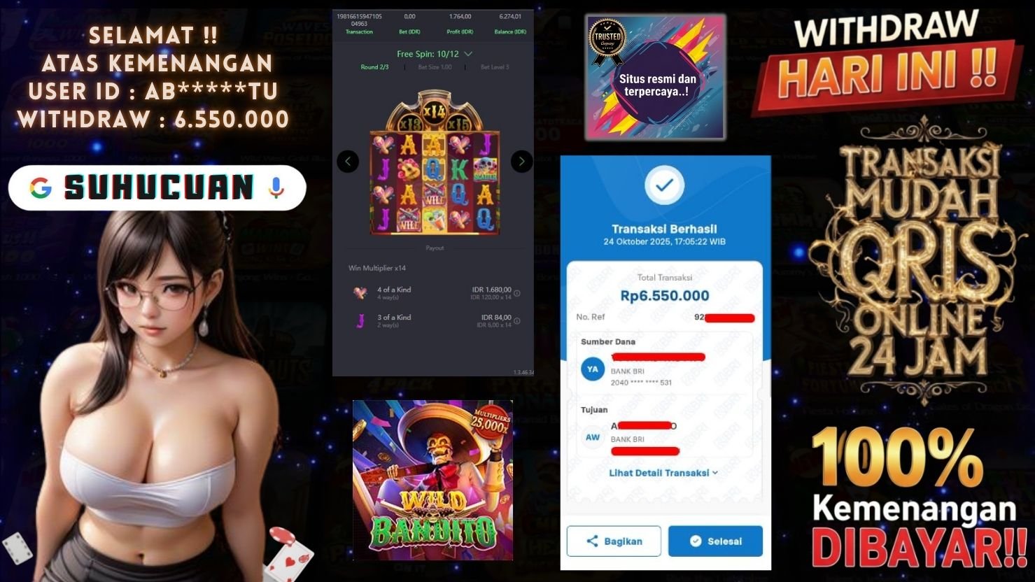 SUHUCUAN JACKPOT SLOT WILD BANDITO